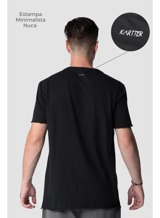 Camiseta Estonada Masculina Preto