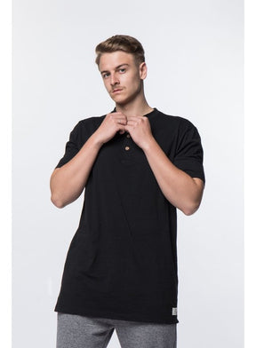 Camiseta Henley Masculina Preto Kartter